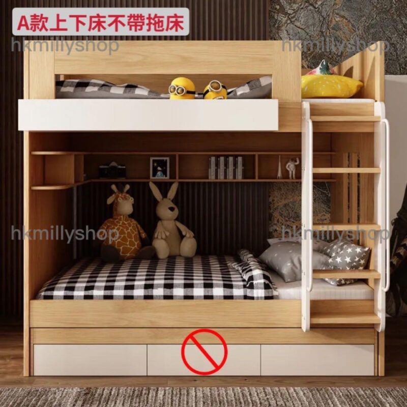 A&0532上下床 碌架床 子母床帶拖床 高低床 上下同寬組合床 兒童床 - Image 5