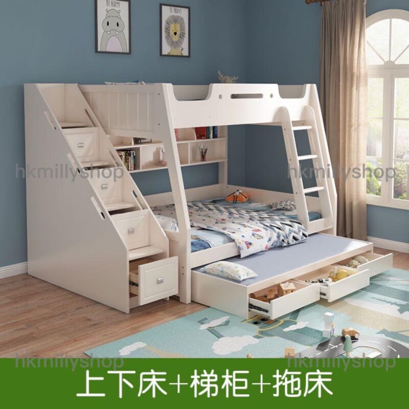 A&0534上下床帶拖床 字母床 兒童床 上下鋪 碌架床 組合床 收納床 儲物床 高低床 - Image 8