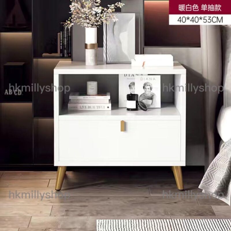 A&0575床頭櫃 房間儲物櫃 收納櫃 櫃桶 抽屜櫃 極簡床邊櫃 小型輕奢高級儲物櫃 意式風格全新包送貨 - Image 4