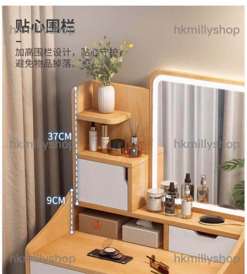 A&0586梳妝台 化妝枱 化妝品收納櫃 收納枱 化妝桌子 臥室書桌 - Image 4