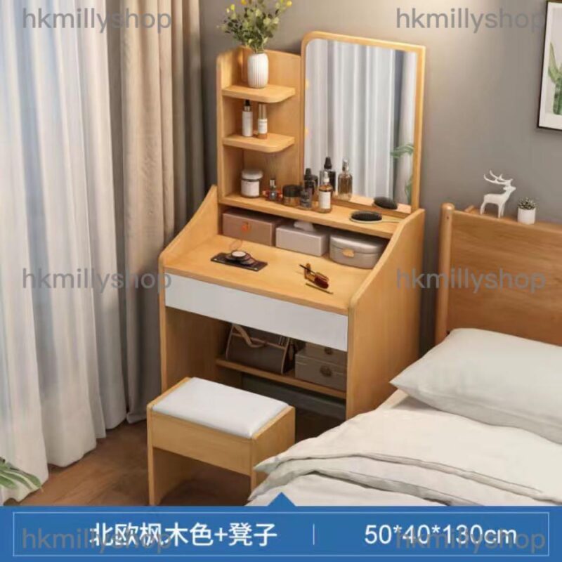 A&0586梳妝台 化妝枱 化妝品收納櫃 收納枱 化妝桌子 臥室書桌 - Image 8