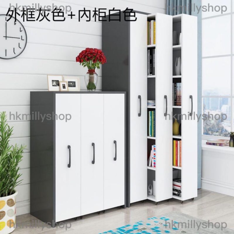 A&0590文件櫃 儲物櫃 抽屜式收納櫃 縫隙組合櫃 可移動書櫃 書架 - Image 4