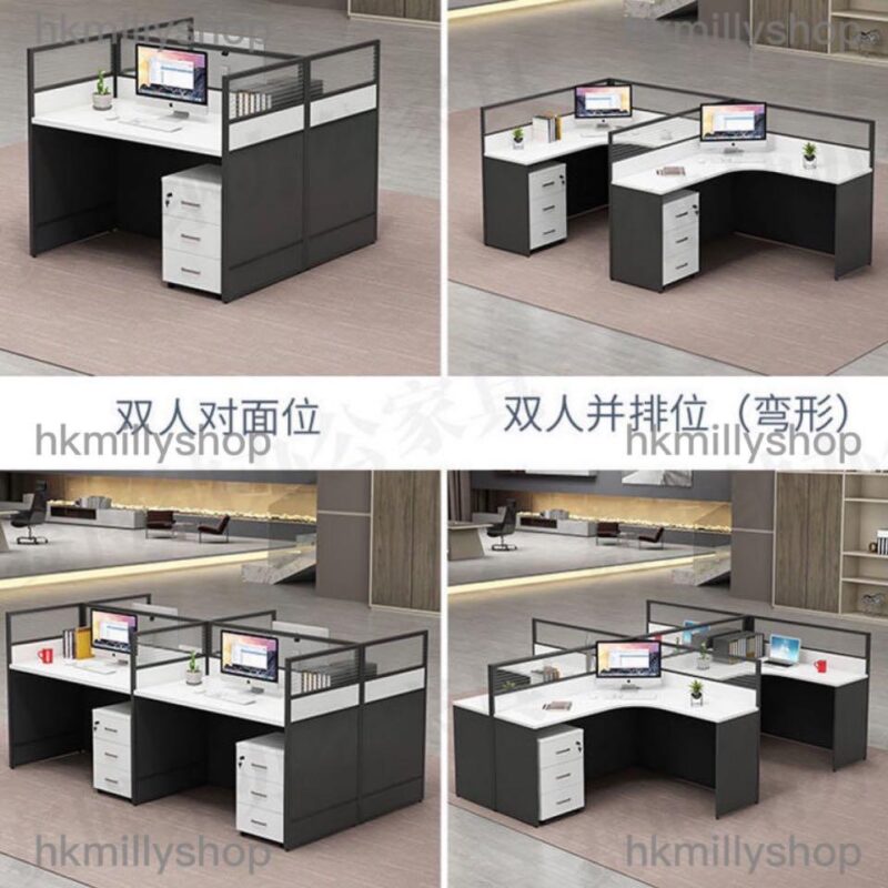 A&0591卡座辦公桌職員工作台屏風隔斷枱電腦枱組合枱全新包送貨 - Image 3