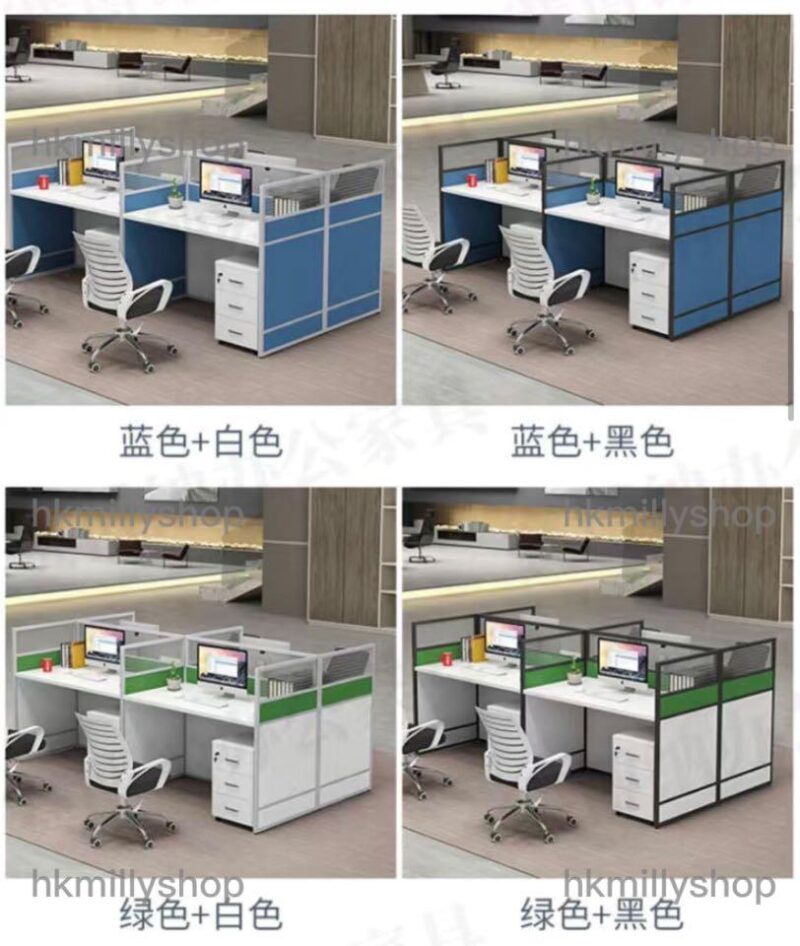 A&0591卡座辦公桌職員工作台屏風隔斷枱電腦枱組合枱全新包送貨 - Image 7
