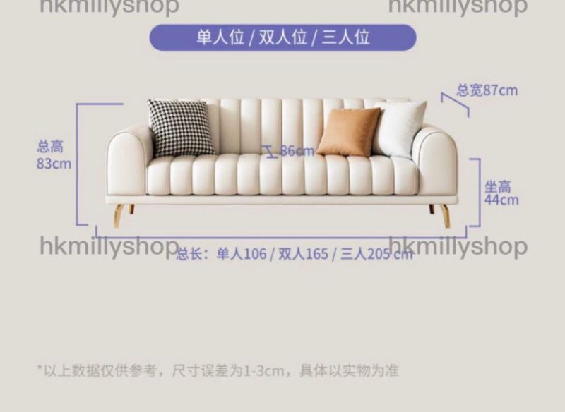 A&0594科技布梳化 沙發 直排沙發 雙人位梳化 三人位皮質沙發 - Image 11