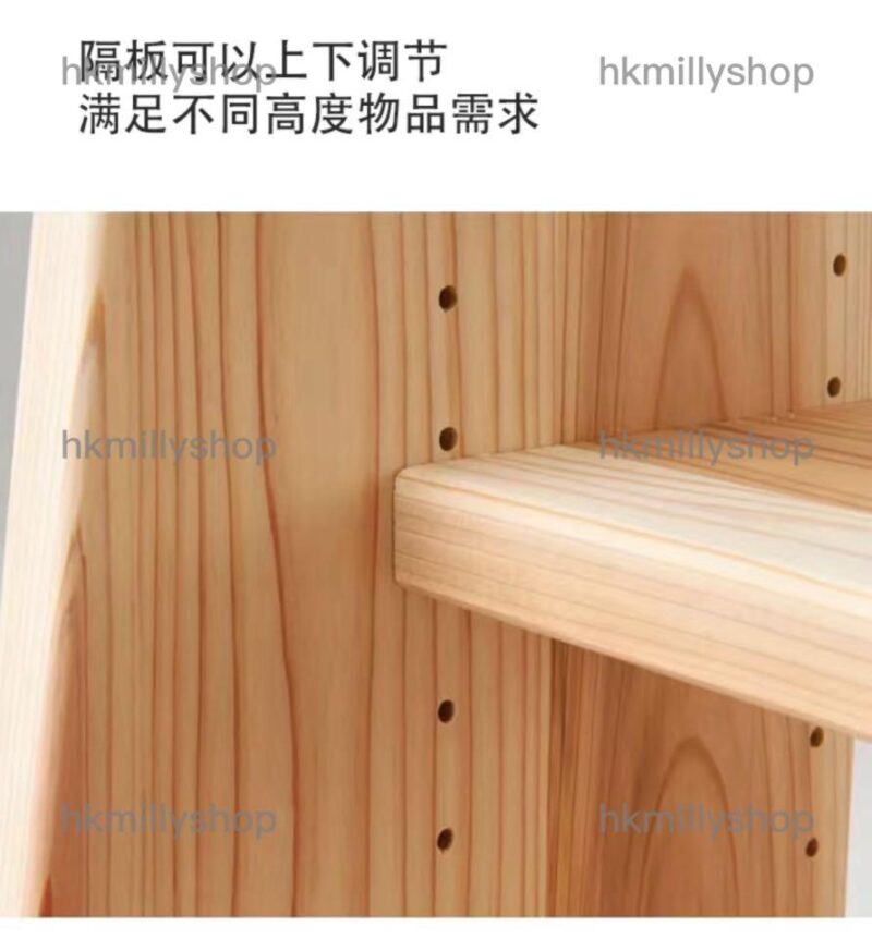 A&0602實木書櫃 多層收納櫃 多用途儲物櫃 置物櫃 靠墻櫃 落地櫃 高身書架 梯形書櫃 廚房收納架 實木松木全新包送貨 - Image 5