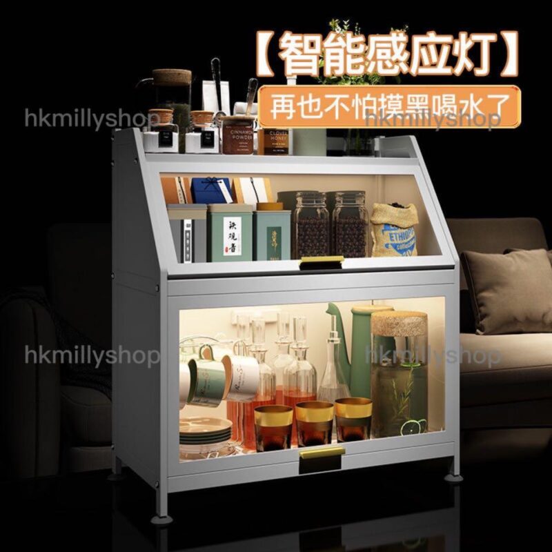 A&0626防塵置物架 水杯架 廚房收納架 玻璃茶水櫃 瀝水架 咖啡杯收納櫃 - Image 3
