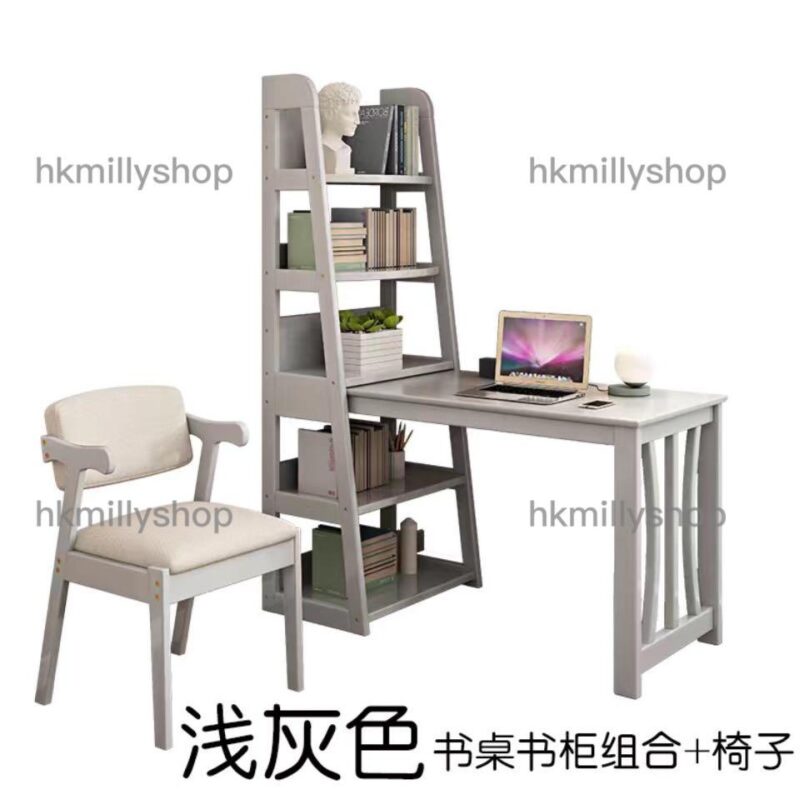 A&0630實木書檯書架組合 L型書桌 電腦椅 電腦枱 寫字台 組合枱櫃 - Image 7
