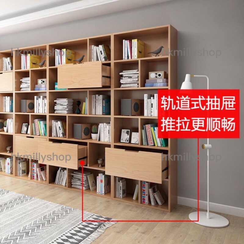 A&0633實木進口松木書櫃 高身櫃 書架 落地置物架 收納架 多層收納櫃 儲物櫃 頂天立地櫃子 - Image 4
