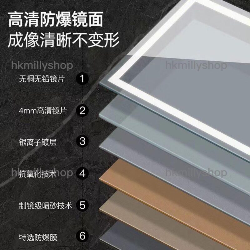 A&0666多用途落地穿衣鏡首飾收納櫃掛墻落地兩用帶燈實木鏡框全身鏡儲物鏡置物架 - Image 4