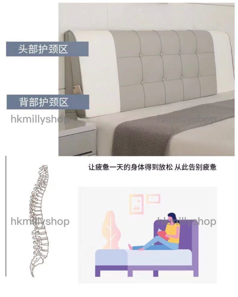 A&0672可訂製軟包床頭 皮質海綿床頭 榻榻米 防撞軟包 北歐風格 可拆洗軟包床頭 - Image 3
