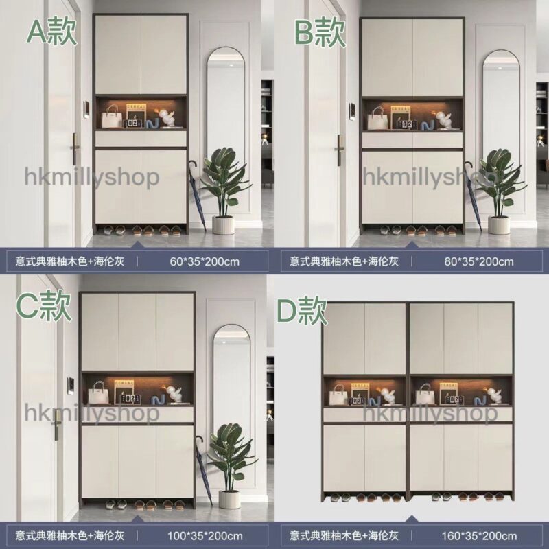 A&0717高身鞋櫃 入門櫃 門廳櫃 隔斷櫃 玄關櫃 入戶櫃 門口儲物櫃 收納櫃 大容量鞋櫃 鞋架 簡約大氣置物櫃 - Image 5
