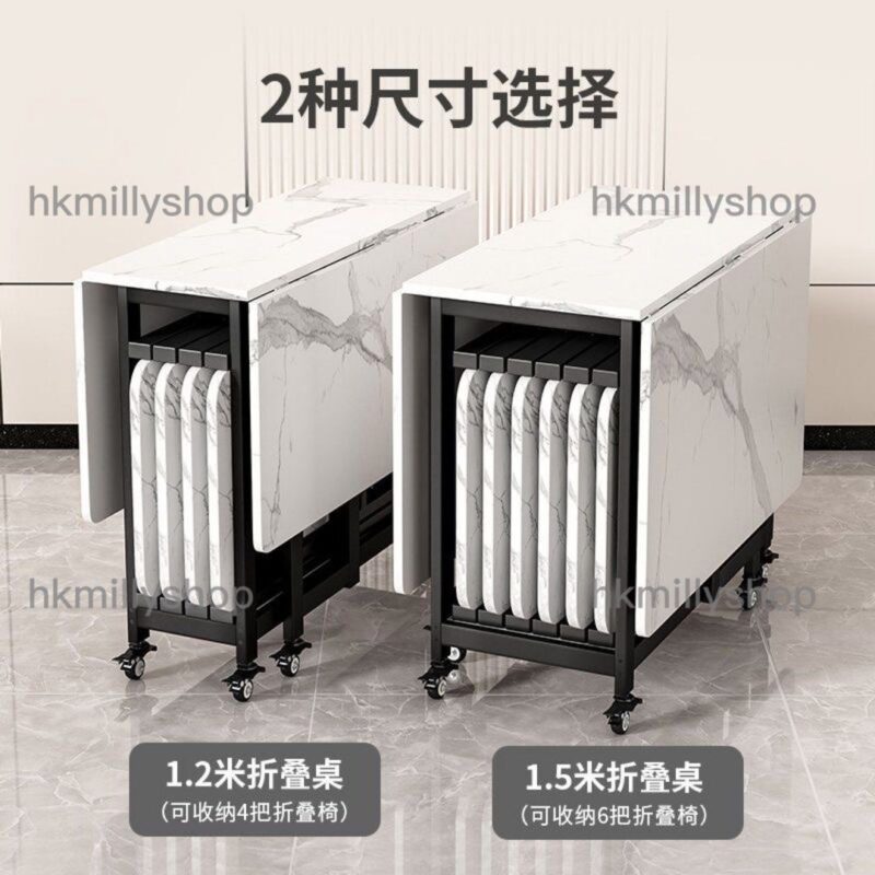 A&0746折疊餐枱 摺枱 蝴蝶枱 餐桌餐椅組合 吃飯桌 可收納移動小桌子 方桌帶轆 方枱全新包送貨 - Image 7