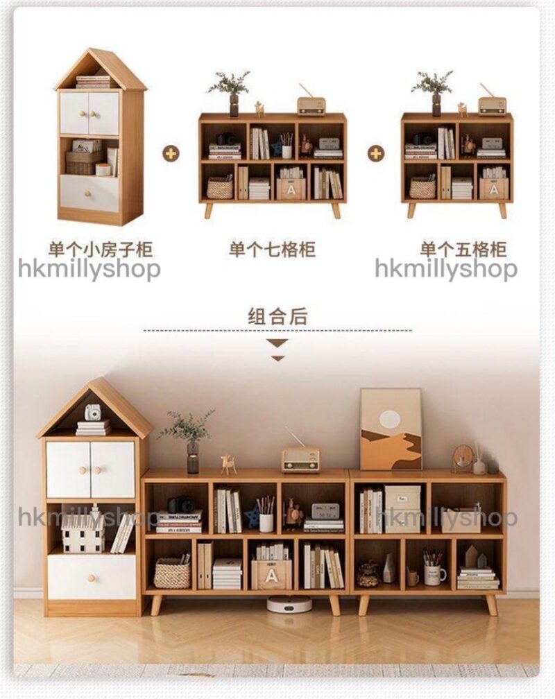 A&0748兒童書架 創意卡通收納櫃 多層書櫃 幼兒園分類整理收納櫃 落地置物架 - Image 3