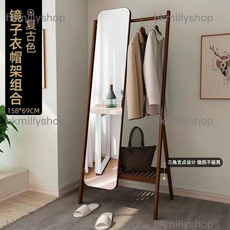 A&0757衣架 全身鏡置物架 衣帽架 掛衣架 試衣鏡 穿衣鏡 落地衣帽櫃 - Image 7