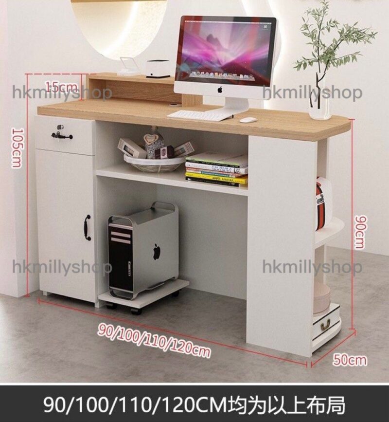 A&0769收銀枱 收錢台 前台 圓弧吧台 服裝店 美容美甲店接待台 - Image 9