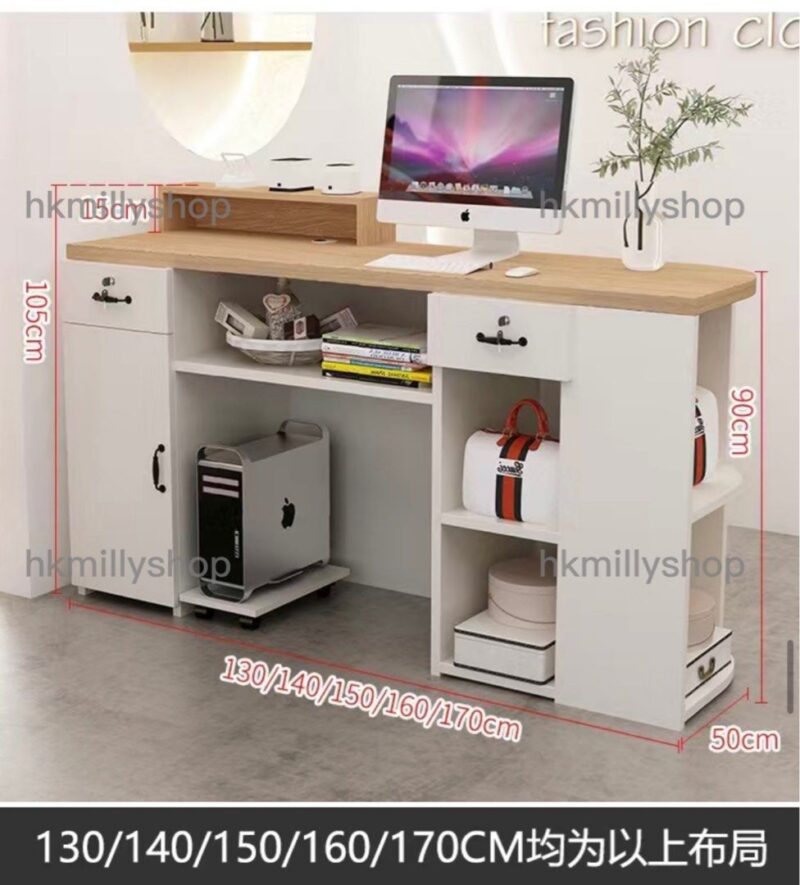 A&0769收銀枱 收錢台 前台 圓弧吧台 服裝店 美容美甲店接待台 - Image 10