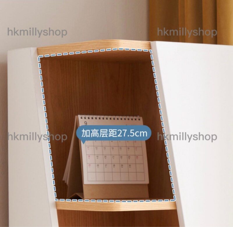 A&0771書櫃 自由組合牆角櫃 落地收納櫃 窄縫置物架 鏡像曲線造型床頭櫃 - Image 4