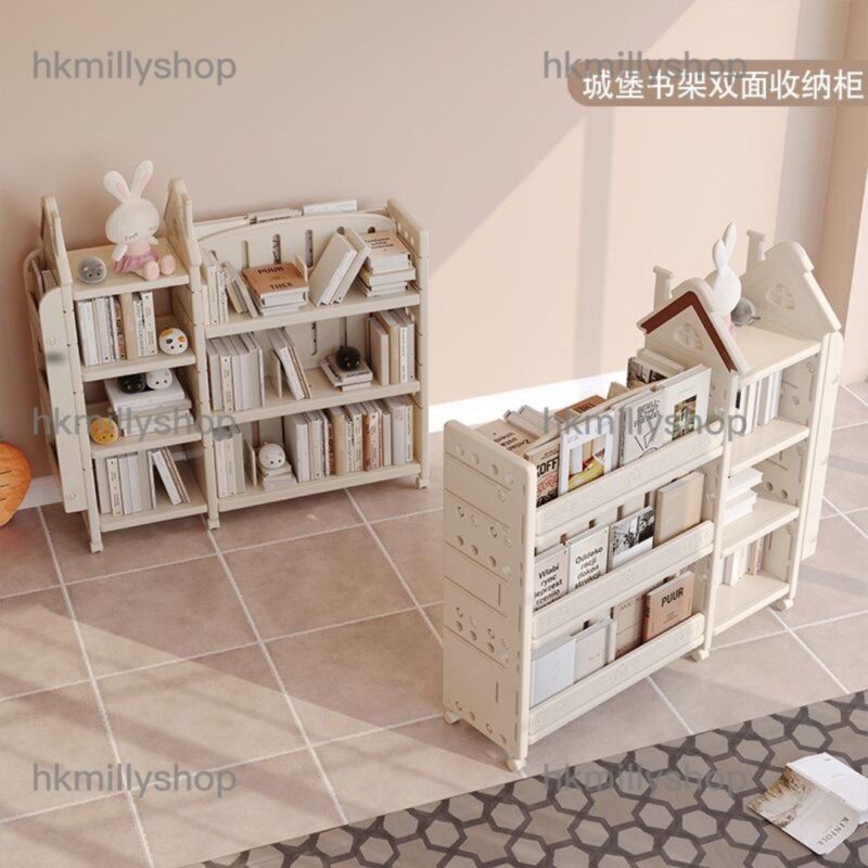 A&0779兒童書櫃 360度旋轉書架 玩具收納架 落地置物架 轉角書櫃 收納架 儲物架 - Image 3