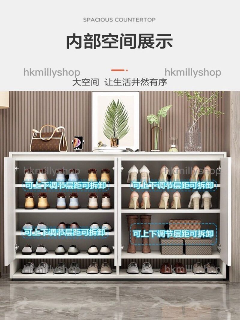 A&0790實木鞋櫃 大容量收納櫃 簡約設計隔斷櫃 入門儲物櫃 - Image 5