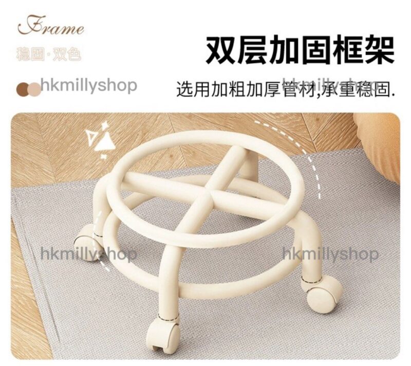 A&0791凳子 矮凳 帶娃神器 滑輪凳 萬向輪 兒童凳 成人凳 靠背凳 軟凳 - Image 4
