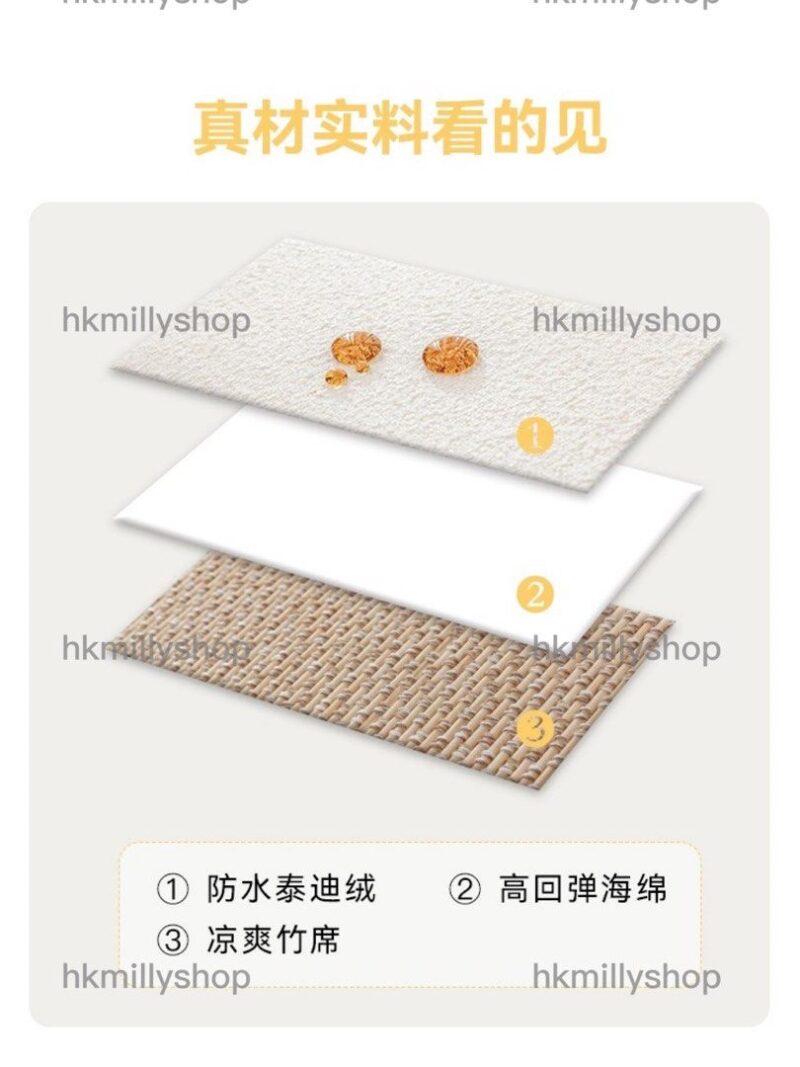 A&0800窗台墊 飄窗坐墊 泰迪絨加竹席雙面可用 陽台墊子定制尺寸 - Image 7