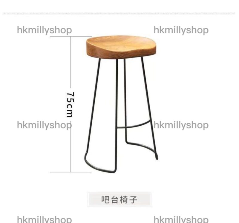 A&0847實木吧枱高腳椅高腳枱窄桌子長條桌商用家用酒吧陽台桌子 - Image 7