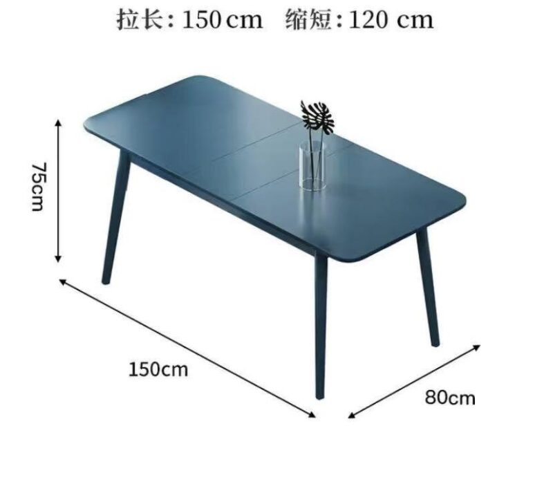 A&0861全新餐枱椅組合可伸縮組合折疊功能小戶型實木飯桌餐桌 - Image 9