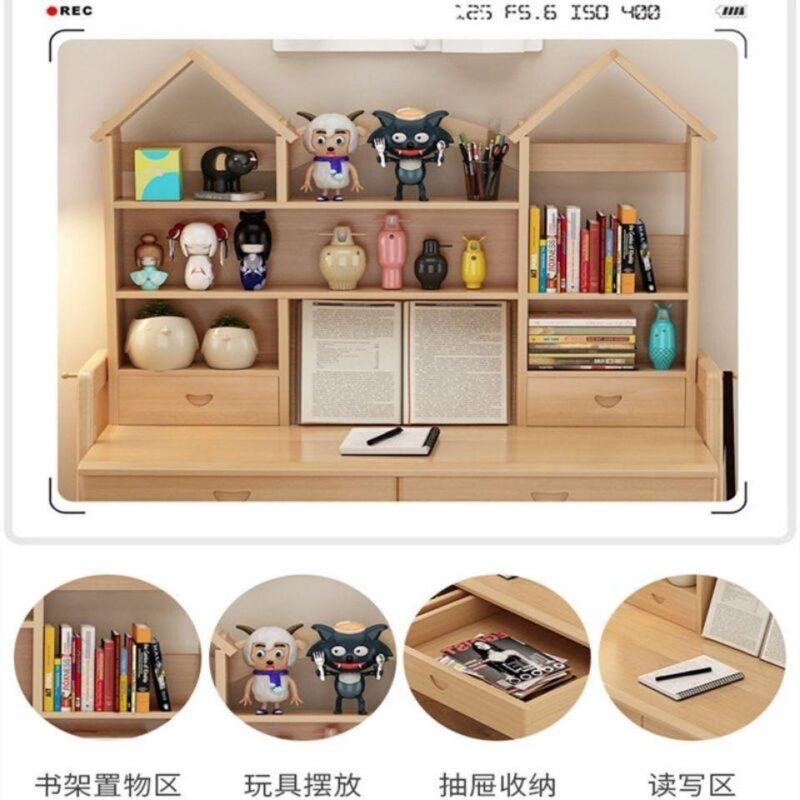 A&0867全新現貨實木學習桌兒童學生桌多功能升降課桌椅加固電腦桌 - Image 8