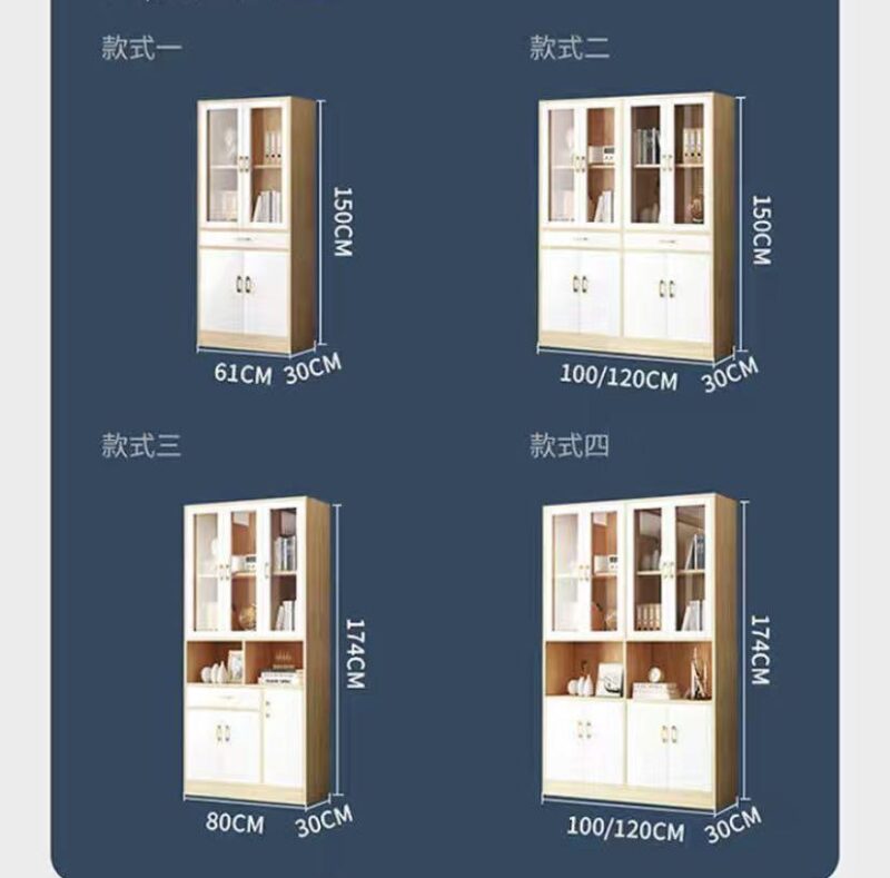 A&0869全新書櫃 落地書櫃 客廳簡約置物架 家用收納櫃 儲物櫃 玻璃櫃 學生臥室桌面收納小書櫃子 - Image 11