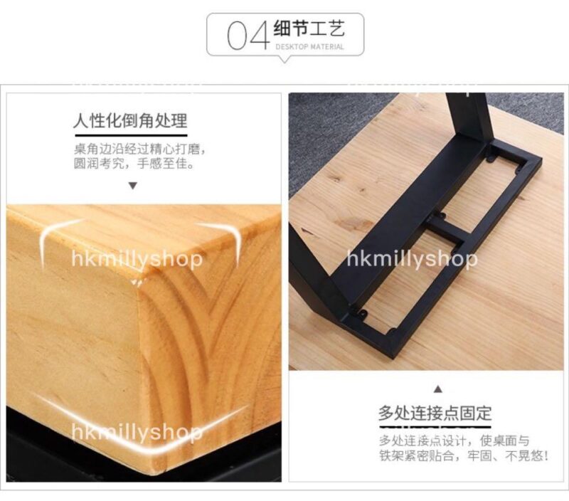 A&0873實木松木辦公枱 書桌 寫字台 簡易電腦枱 辦公室桌子 - Image 9
