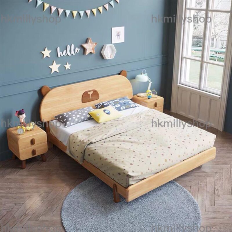 A&0908實木兒童床 雙人床 公主床 寶寶床 baby bed 可愛卡通床 - Image 2