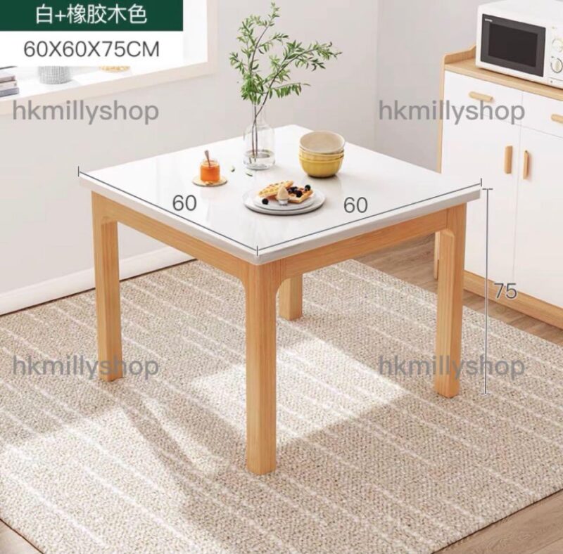 A&0994木質餐枱 方形餐桌餐椅組合 四人枱 食飯枱 吃飯桌 - Image 6