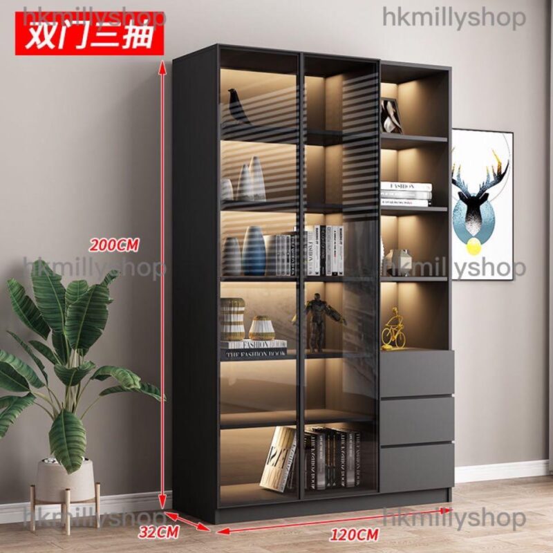 A&1002書櫃 玻璃櫃 展示櫃 透明櫃 酒櫃 餐邊櫃 收納櫃 儲物櫃 落地置物櫃 加高櫃子 高身酒櫃 手辦櫃 - Image 8