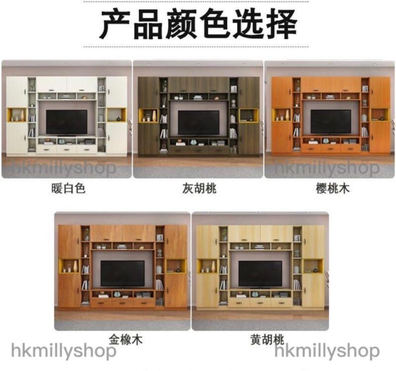 A&1023高身電視櫃 墻櫃 電視櫃背景墻一體櫃 組合櫃 - Image 6