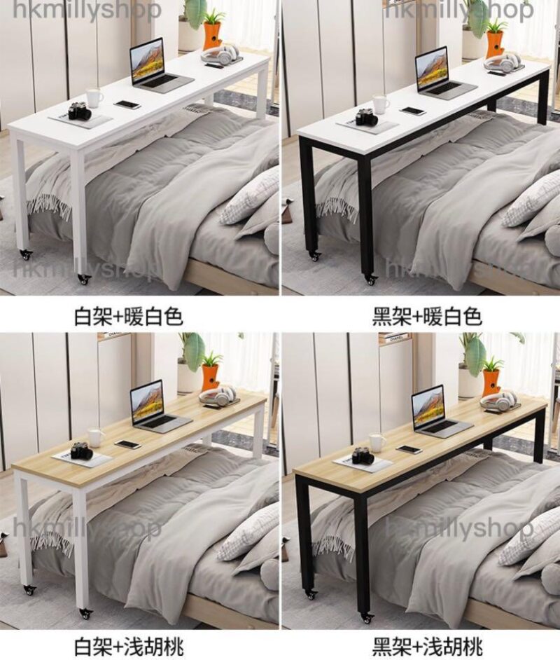 A&1040跨床書枱電腦台可移動桌子帶轆床尾專用枱家用床邊桌子懶人電腦桌床上書桌 - Image 8