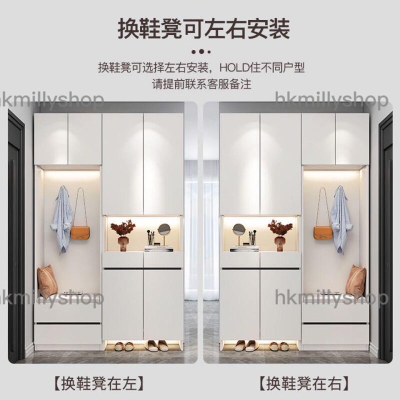 A&1101實木生態板鞋櫃 大容量鞋櫃 入門櫃 玄關櫃 隔斷櫃 靠墻收納櫃 儲物櫃 - Image 8