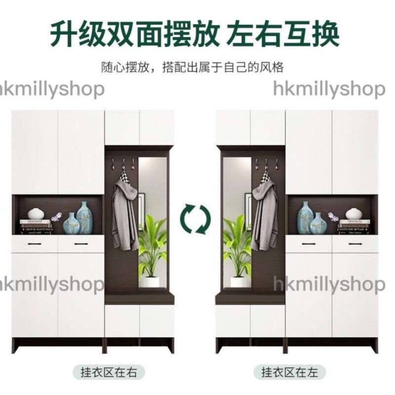 A&1102大容量鞋櫃 儲物櫃 收納櫃 入門櫃 玄關櫃 隔斷櫃 衣帽櫃 換鞋凳 鞋架 簡約大氣置物架 - Image 4