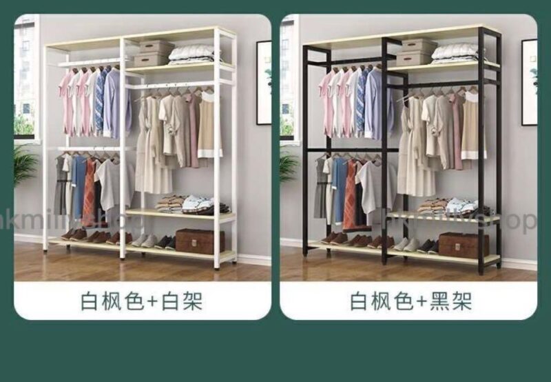 A&1104衣架 衣櫃 衣物收納架 掛衣架 衣帽櫃 落地衣帽間 多用途置物架 開放式衣櫃 簡約多層收納架 - Image 10