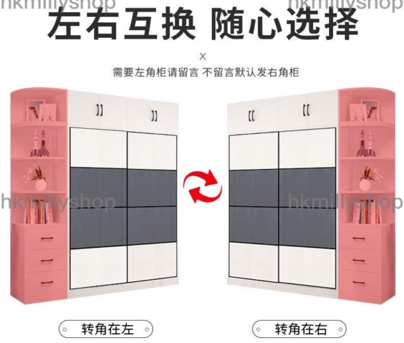 A&1110趟門衣櫃 臥室收納櫃 推拉門衣櫃 大容量衣櫃 - Image 8