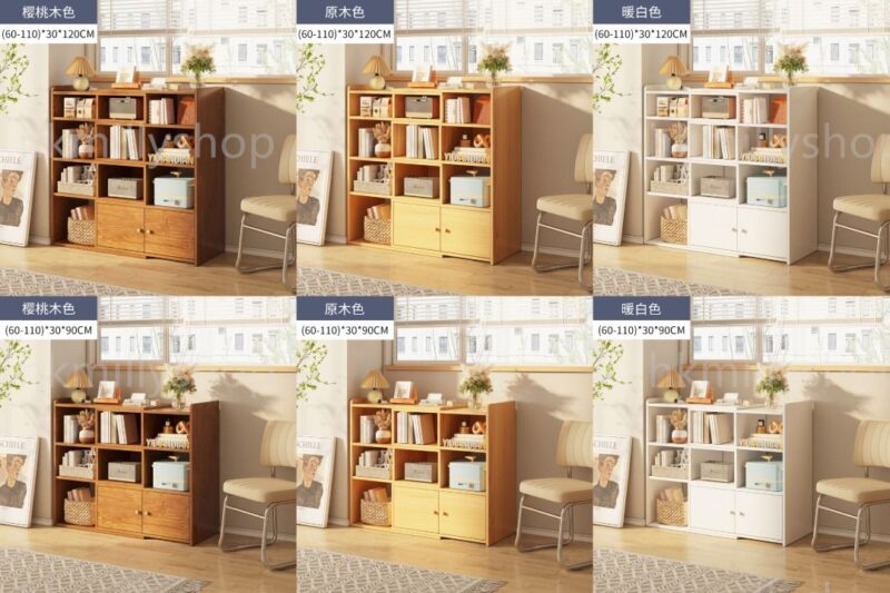 A&1207兒童書櫃置物櫃儲物櫃展示櫃收納櫃落地書架客廳櫃 - Image 9