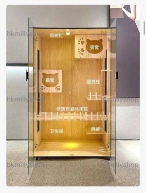 A&1251實木貓爬架 貓籠 貓別墅 三層四層貓櫃 豪華貓舍 貓屋 貓窩