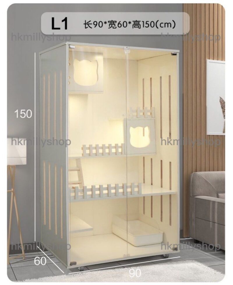 A&1252貓爬架 實木貓籠 貓別墅 三層四層貓櫃 豪華貓舍 貓屋 貓窩 - Image 6