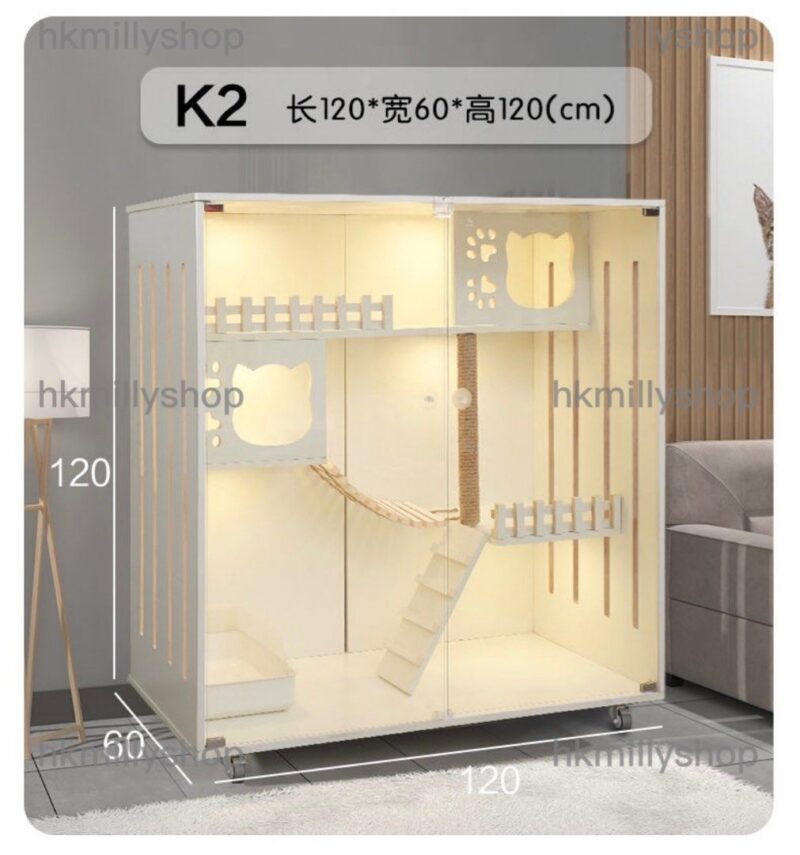 A&1252貓爬架 實木貓籠 貓別墅 三層四層貓櫃 豪華貓舍 貓屋 貓窩 - Image 7