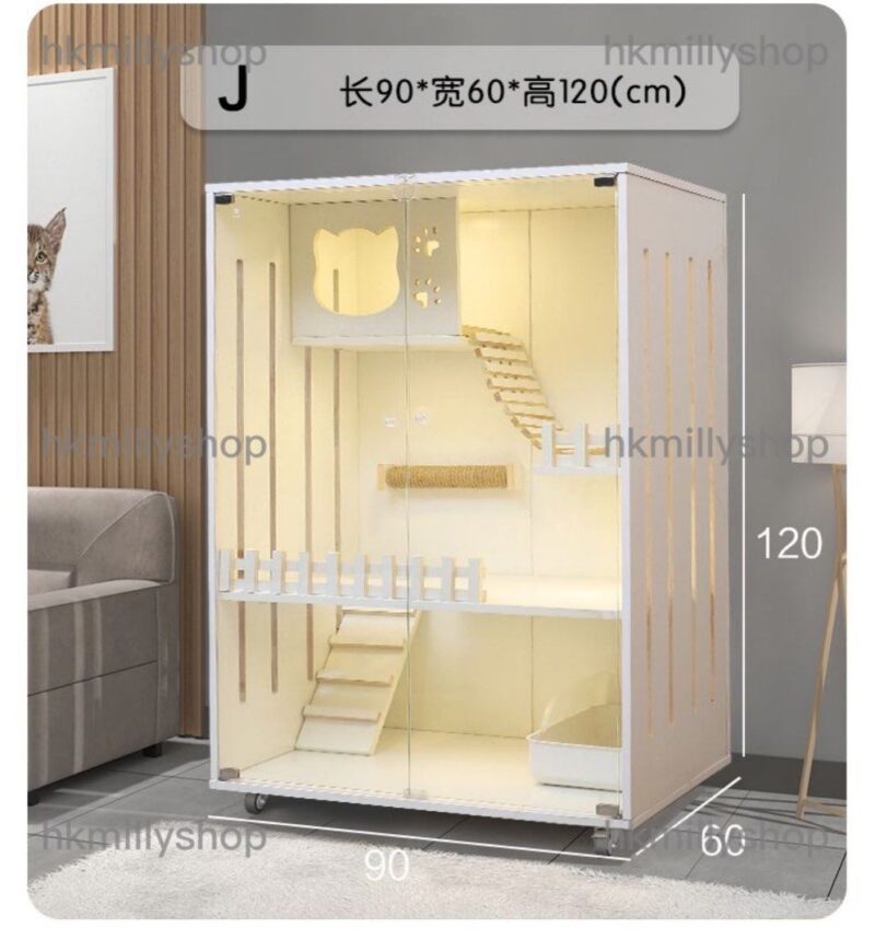 A&1252貓爬架 實木貓籠 貓別墅 三層四層貓櫃 豪華貓舍 貓屋 貓窩 - Image 8