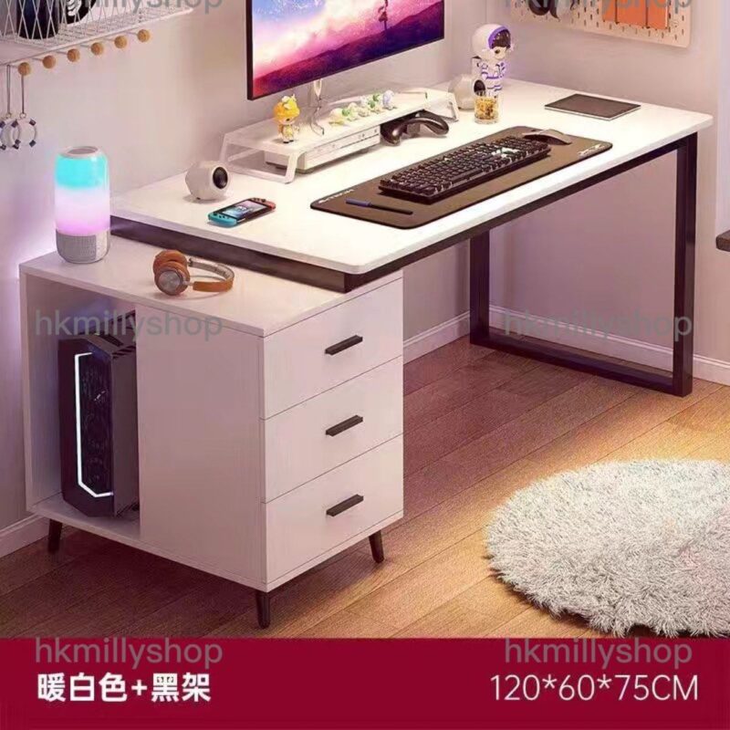 A&1259電腦桌 書桌櫃桶組合枱 書枱 寫字台 伸縮枱 學習桌 簡易儲物枱 桌子全新包送貨 - Image 3
