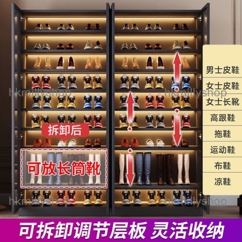 A&1282高身鞋櫃 玻璃門鞋架 透明展示櫃 鋼化玻璃收納櫃 - Image 5