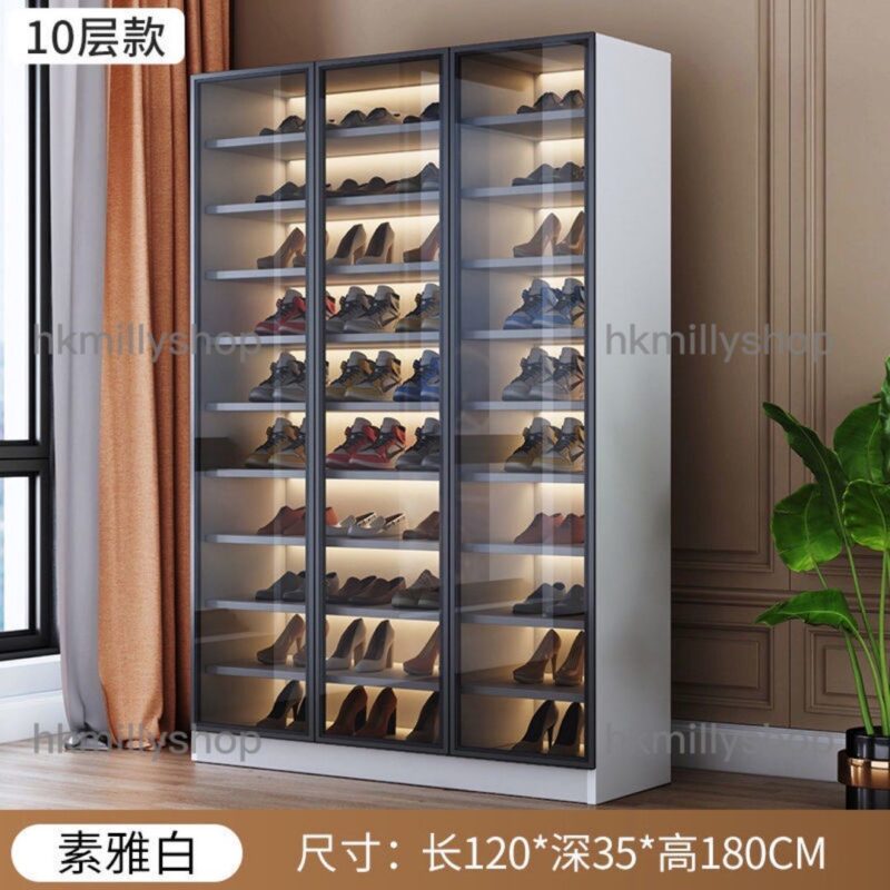 A&1282高身鞋櫃 玻璃門鞋架 透明展示櫃 鋼化玻璃收納櫃 - Image 11