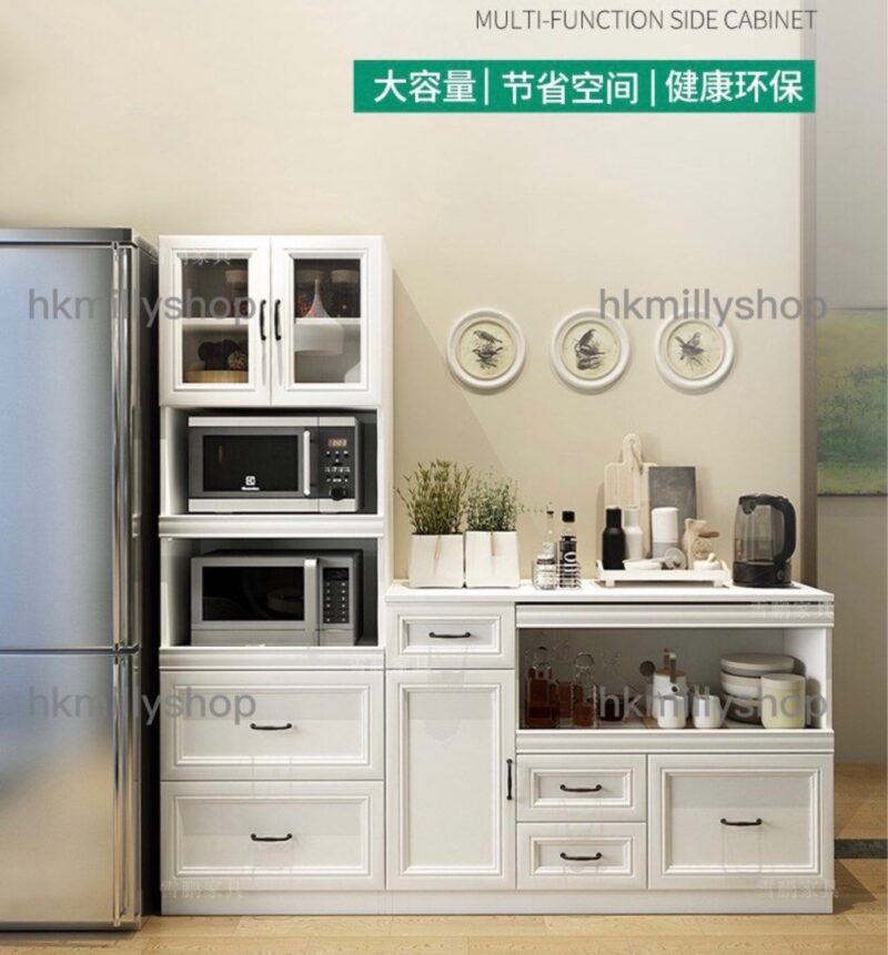 A&1290餐邊櫃 微波爐櫃子 廚房電器收納櫃 歐式烤箱櫃 櫥櫃 歐式櫃子 定制櫃全新包送貨 - Image 3