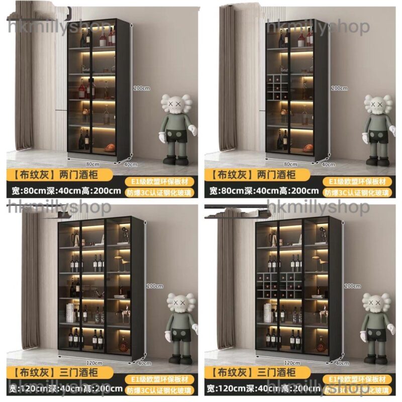 A&1292酒櫃 餐邊櫃 客廳展示櫃 餐廳收納櫃 儲物櫃 玻璃門櫃 高身櫃 茶水櫃 - Image 7